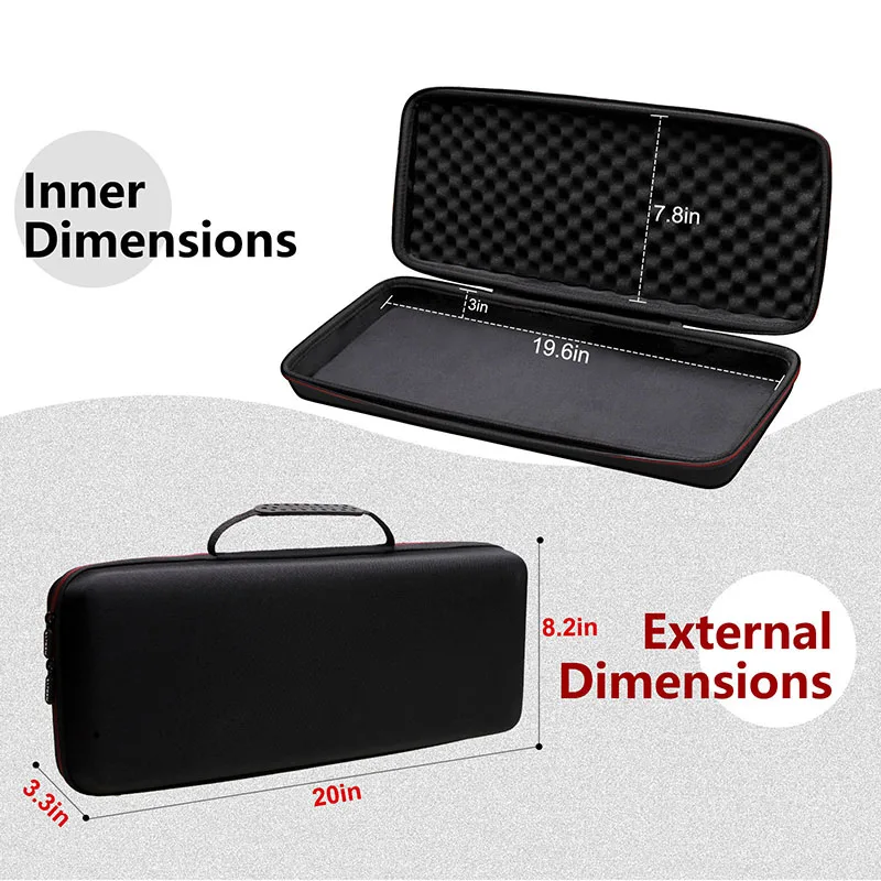 Estuche rígido de EVA para controlador MIDI Akai Professional MPK Mini Plus, bolsa protectora de almacenamiento (solo estuche) - imagen 3