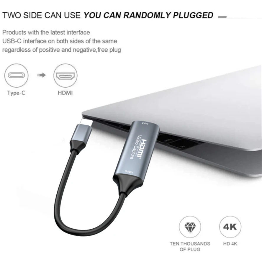 Cable USB 3,0 tipo C a HDMI, Adaptador 4K, compatible con iPhone, PC, portátil, Xiaomi, MacBook Pro Air, iPad - imagen 3