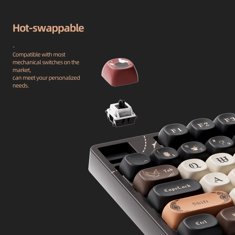 Akko 5108B Plus Teclado mecánico Anime tema Hot Swap RGB 108 teclas USB tipo C/2,4 GHz/Bluetooth 5,0 teclado inalámbrico para juegos - imagen 3