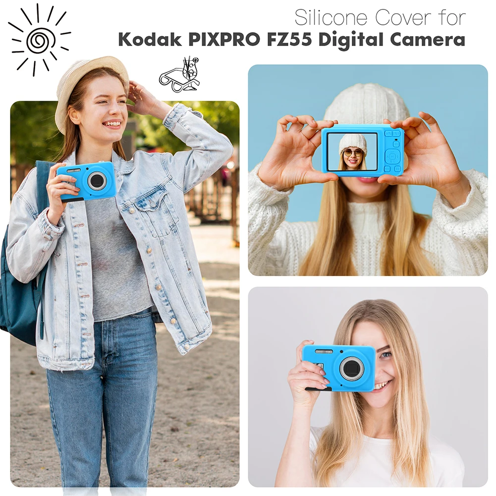 Funda para cámara Digital KODAK PIXPRO FZ55, bolsa para cámara ajustada antiarañazos, funda para el cuerpo de la cámara, funda protectora para cámara de viaje al aire libre - imagen 3