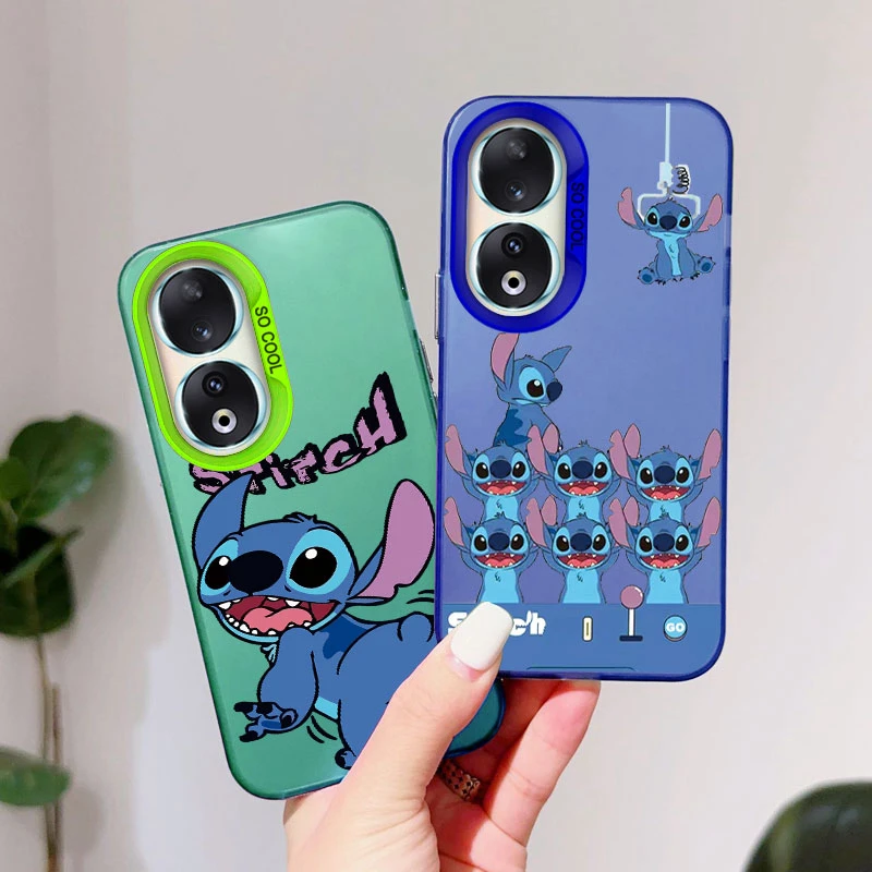 Para Honor 90 200 Smart Pro Lite X8C X8B funda de teléfono Lilo Stitch ojo grande lindo dibujos animados encantadora cubierta mate láser Coque Fundas parachoques