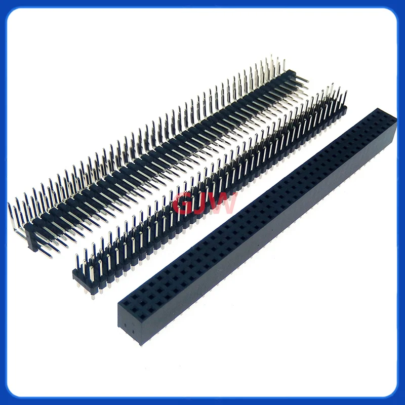 1 Uds 2,54mm 3*40P tres filas macho y hembra 3x40 conector pin PCB separado fila de pines 3x40p pies chapados en oro cabezal doblado de 90 grados - imagen 2