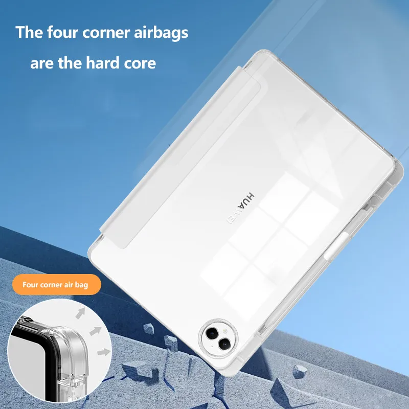 Funda suave de TPU para OPPO Pad 3 11,61 2024 3Pro 12,1 Pad2 11,61 Air 2 Neo 11,4 Air 10,36 Pad11, funda anticaída con ranura para bolígrafo transparente - imagen 3