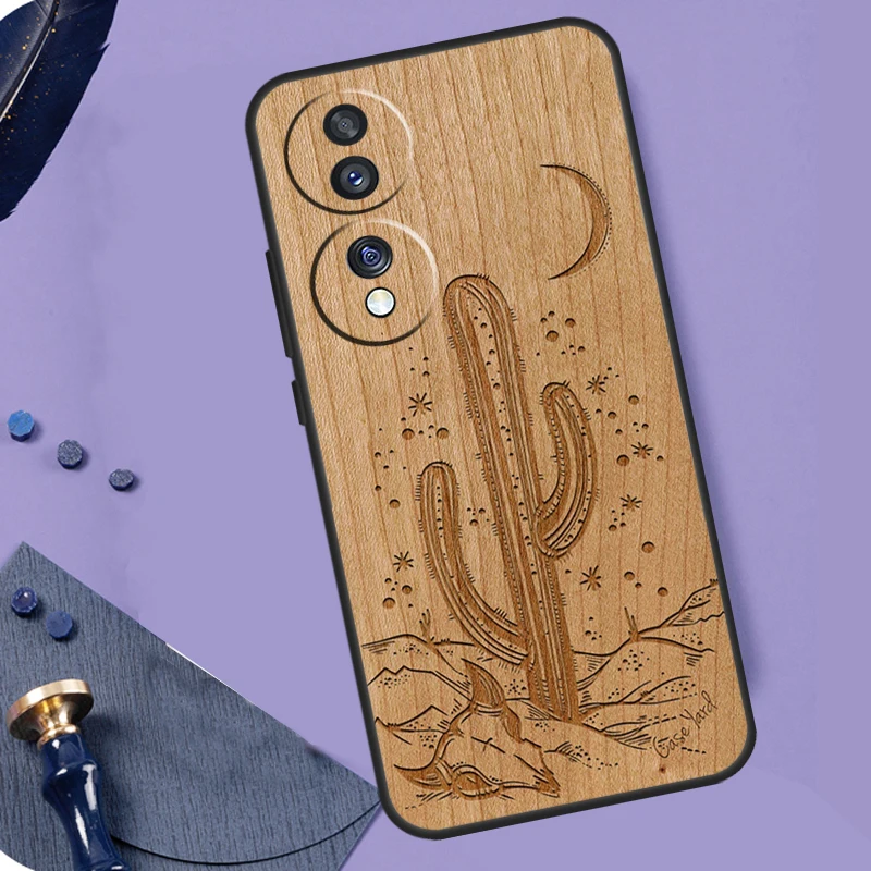 Funda de madera para Honor Magic 6, 5 Pro Lite, 50, 70, 90, X9b, X8b, X7, X8, X9, X6a, X7a, X8a, X9a - imagen 3