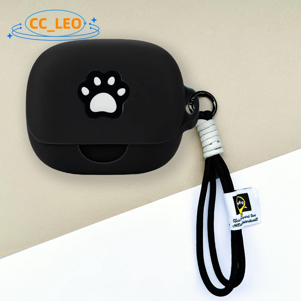 Para Anker Soundcore AeroFit Pro funda de gato de dibujos animados lindo cordón para Soundcore AeroFit Pro funda protectora suave de silicona - imagen 4