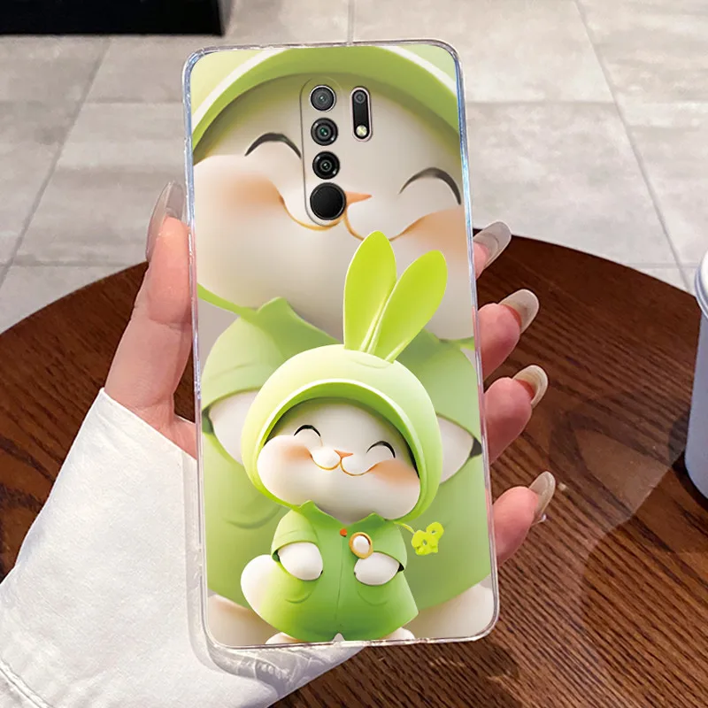 Para Xiaomi Redmi 9 carcasa estética de lujo dragón lindo fresco niños niñas funda de teléfono de silicona suave contraportada transparente carcasa de TPU
