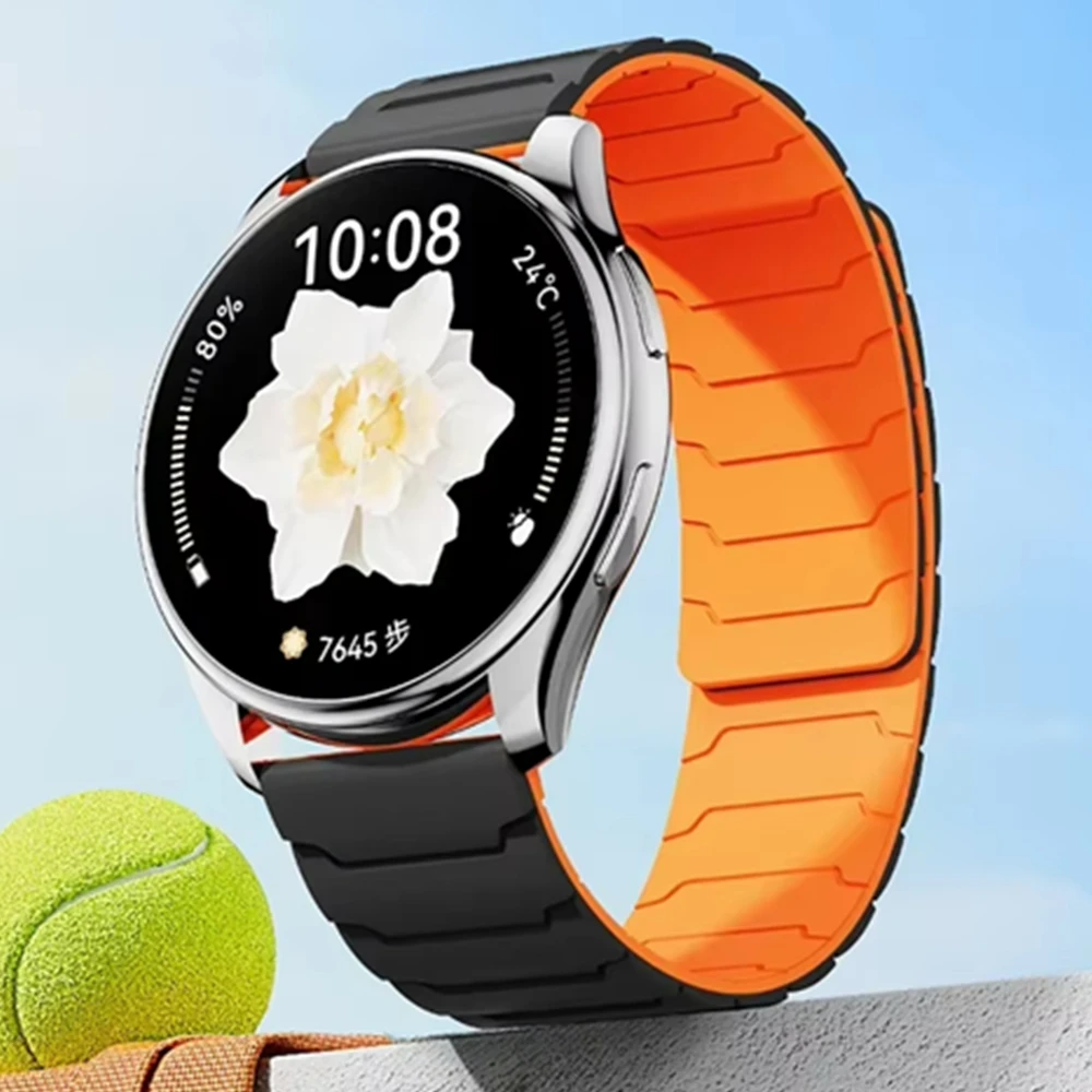 Correa magnética de 22mm y 20mm para Samsung Galaxy Watch 7, 6, 5, 4, 3, Correa de silicona para Huawei Watch GT5/4/3Pro, Correa definitiva de 46mm