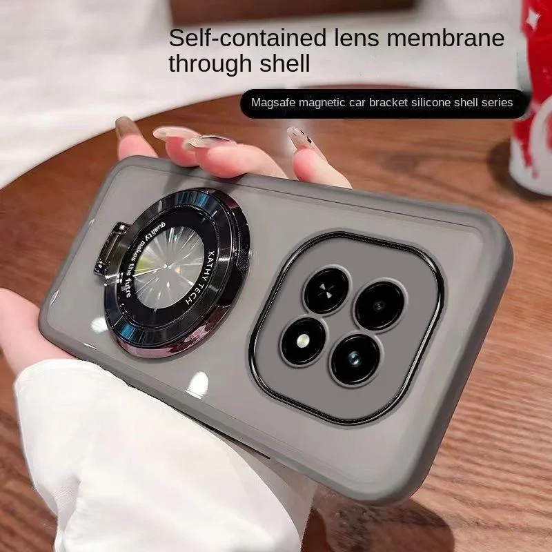 Para POCO X7 Pro funda para POCO X7 soporte de anillo carcasa protectora a prueba de golpes TPU cubierta transparente trasera - imagen 3