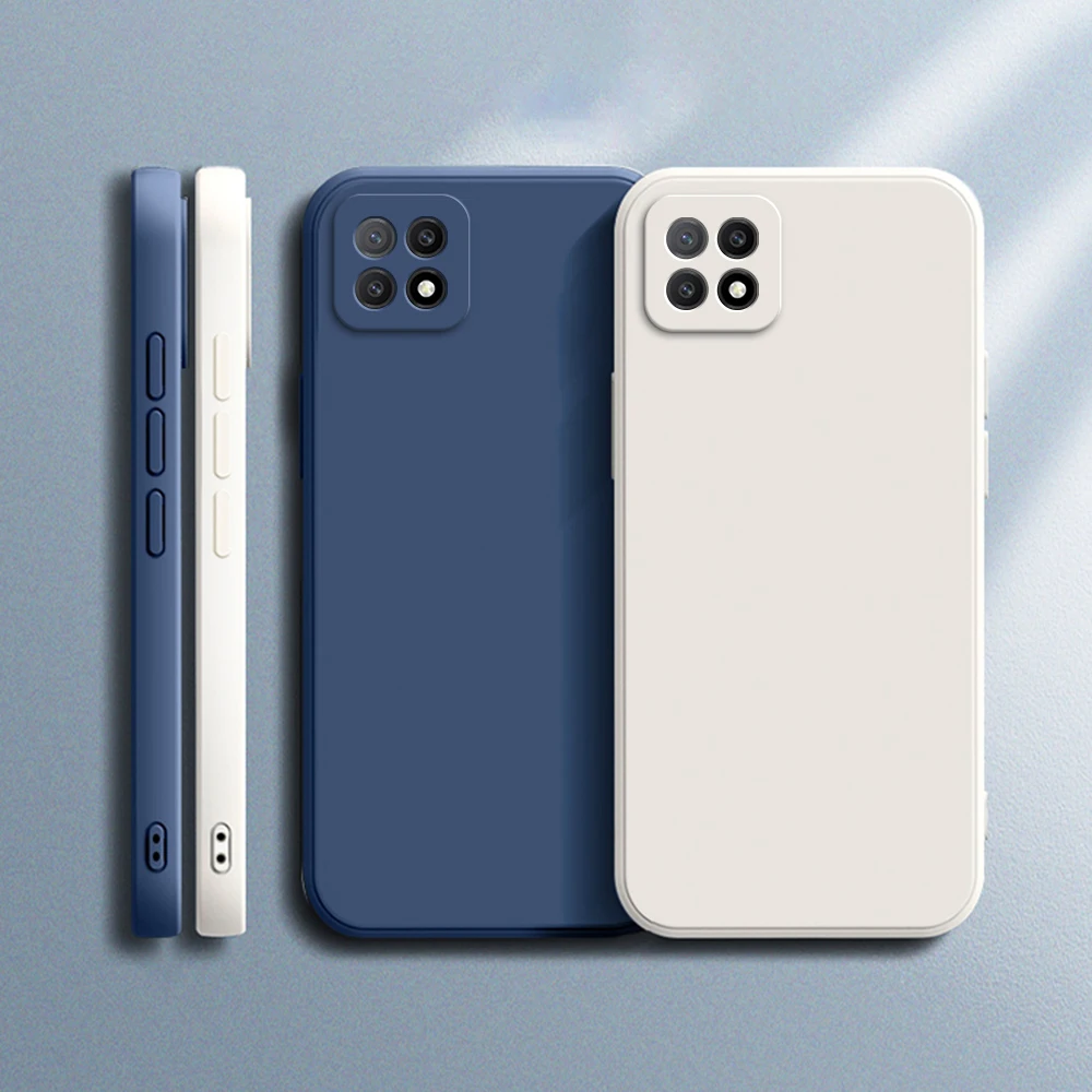 Funda blanda para OPPO A53 A72 A73 5G Coque protección de cámara a prueba de golpes cuadrado silicona líquida funda clásica de lujo Fundas - imagen 2