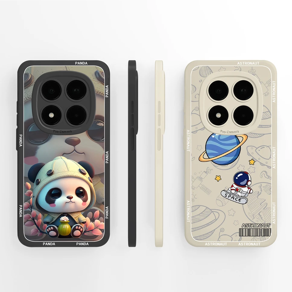 Para Redmi Note 15 Pro Plus 5G funda de teléfono encantador Panda astronauta dibujos animados protección completa cubierta suave para Redmi Note15 parachoques Capa
