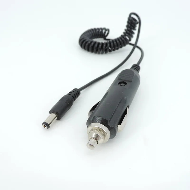 Cargador de encendedor de coche DC 12V 24V a 5,5x2,1mm Cable conector de fuente de alimentación de carga línea de Cable de resorte - imagen 2