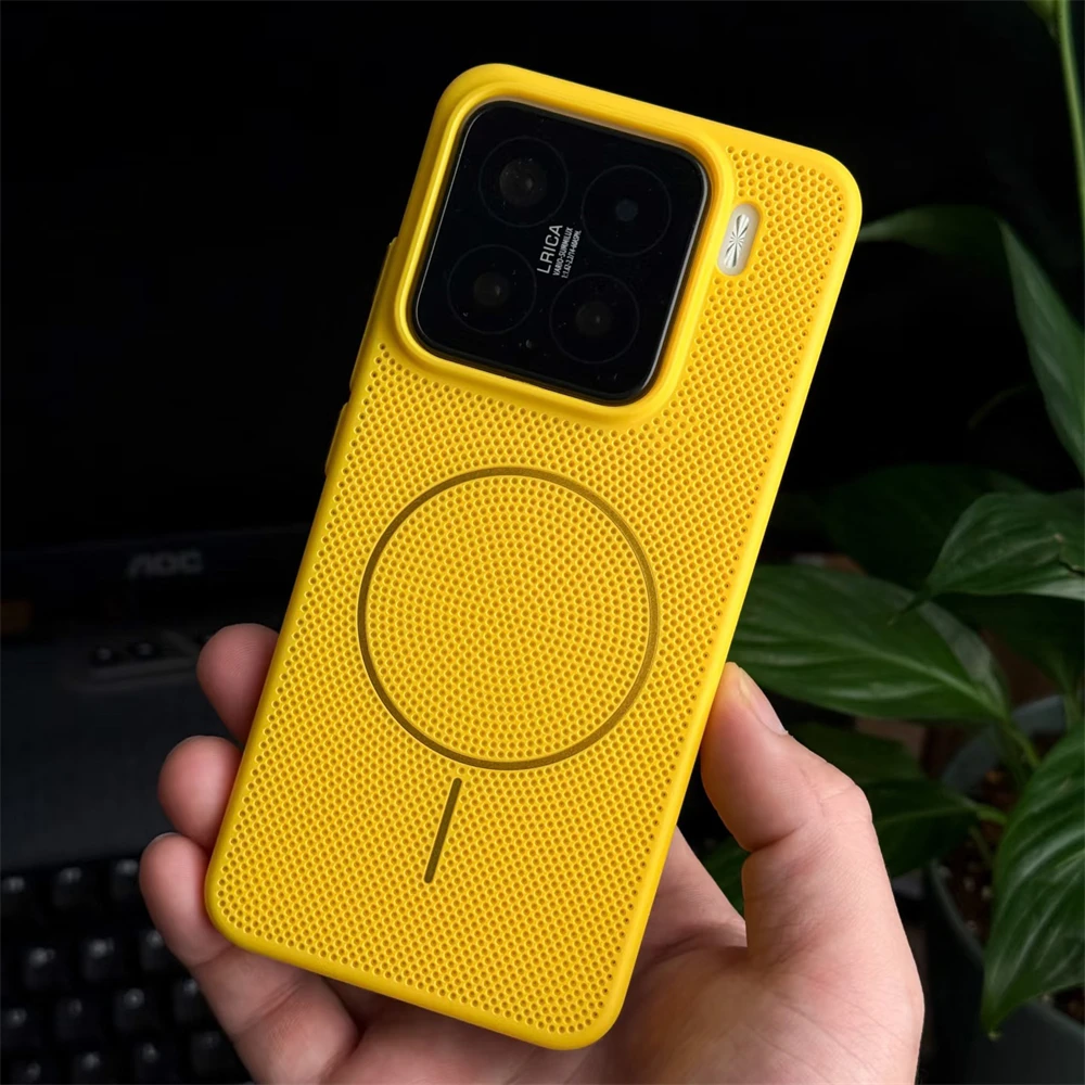 Para Xiaomi Mi 14 15 Pro Ultra fino hueco disipación de calor Magsafe funda de teléfono carga inalámbrica magnética cubierta protectora mate - imagen 5