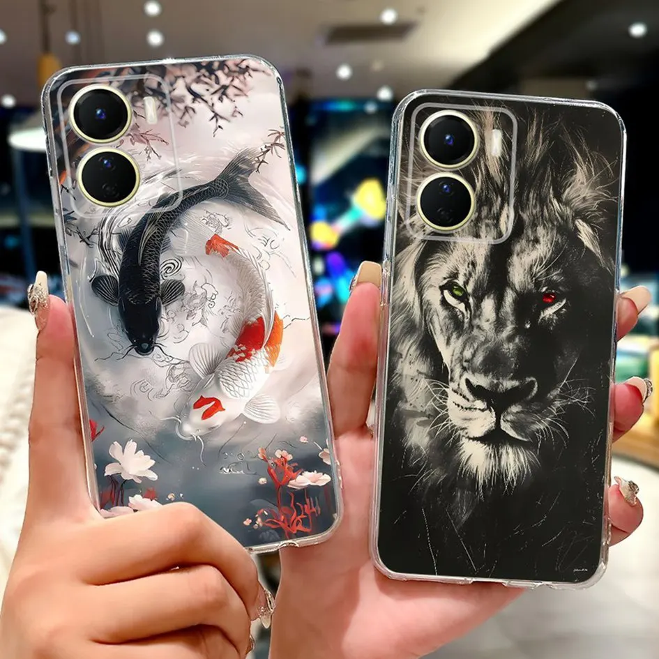 Funda para Vivo Y16 Y56 funda V2204 V2214 V2225 a prueba de golpes TPU suave funda de teléfono de silicona delgada para Vivo T2x V2253 VivoY16 carcasa trasera - imagen 3