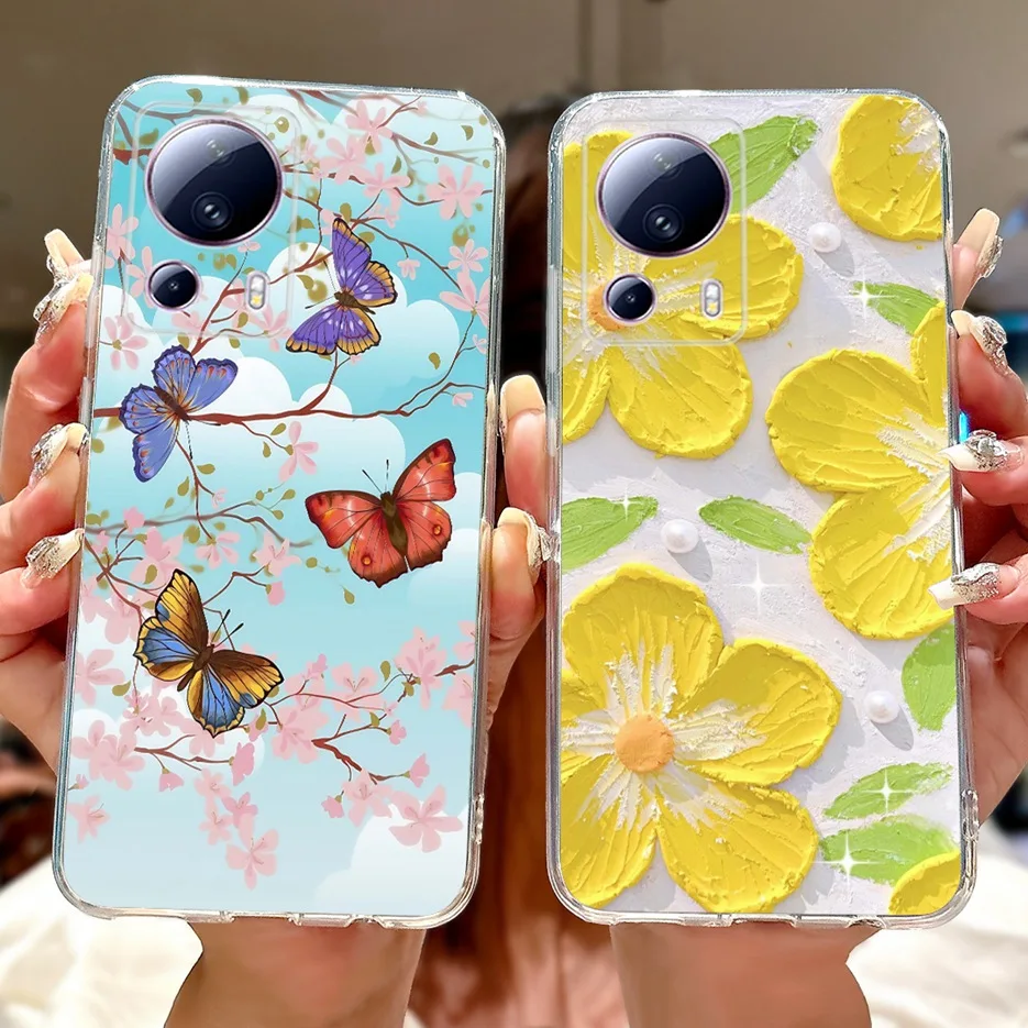 Para Xiaomi Mi 13 Lite funda lindo gato León pintado funda de silicona suave funda de teléfono para Xiaomi Mi 12 Lite NE Mi13Lite 5G Fundas bolsas - imagen 5
