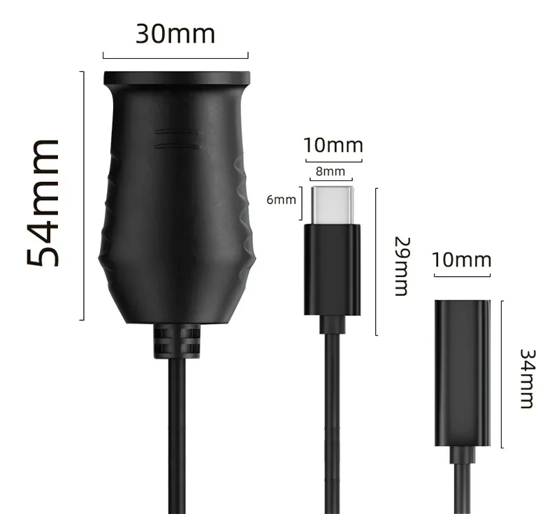 100W 9v 12V 15V 20V PD carga rápida USB-C tipo c Cable de alimentación macho hembra para encendedor de cigarrillos carga de vehículo a bordo - imagen 4
