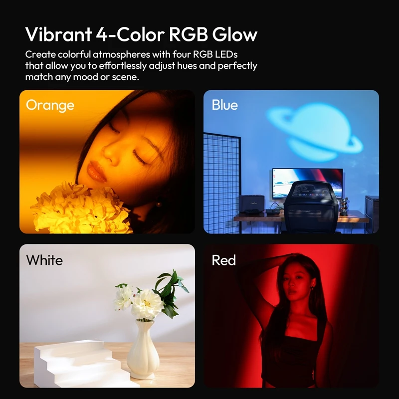 Ulanzi LM01 linterna de fotografía 10W RGB 20 Gobos únicos para retrato grabación de vídeo en vivo producto fotografía Vlog Shots - imagen 5