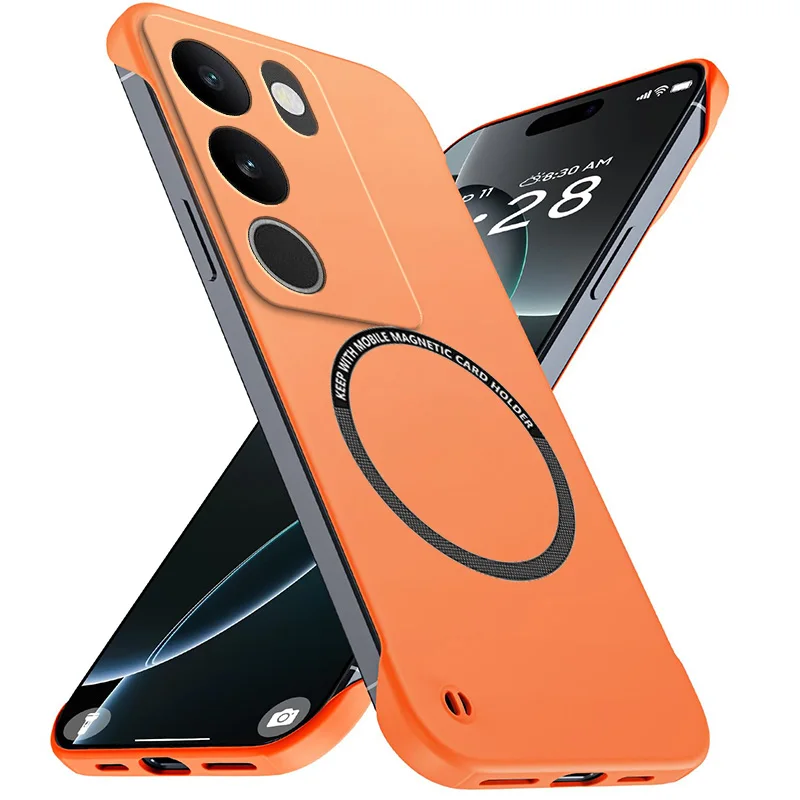Fundas de teléfono magnéticas delgadas para VIVO S17 Pro S17t, funda dura mate antiarañazos para PC S17Pro 5G, armadura a prueba de golpes sin bordes - imagen 2