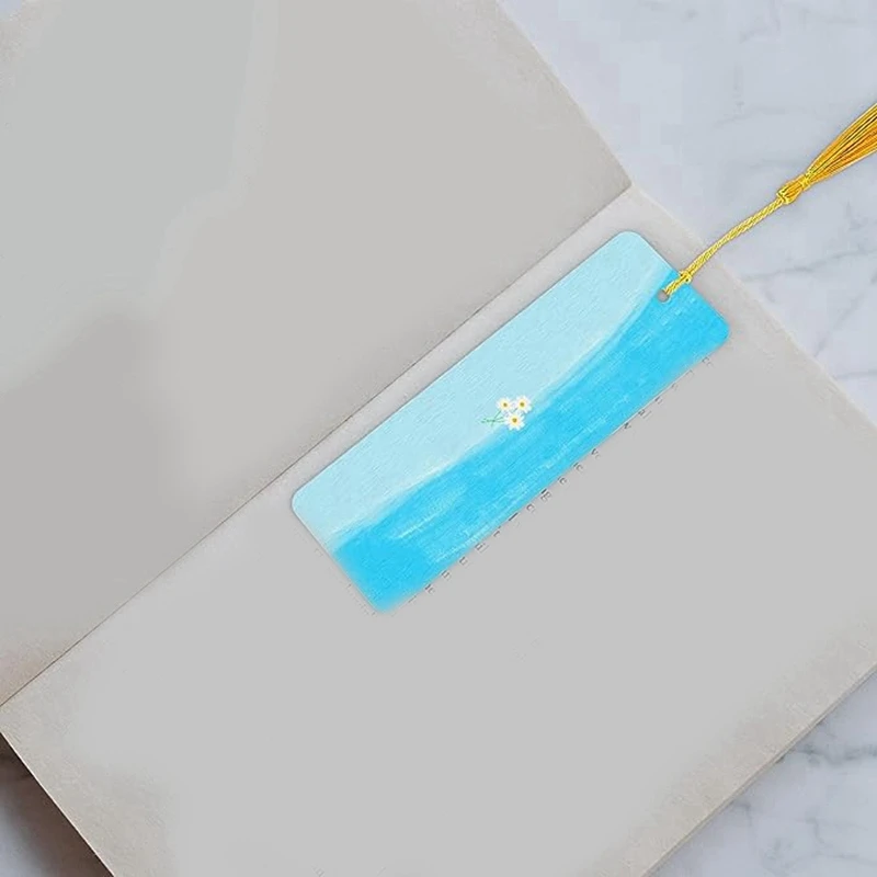 Juego de 100 marcapáginas en blanco, paquete de Material de papel hecho a mano con borlas de colores para bricolaje y etiquetas de regalo - imagen 2
