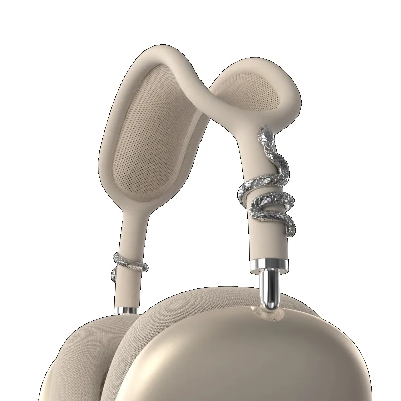 Funda negra de serpiente para Airpods Max, funda protectora para auriculares Y2k, decoración, funda para auriculares Airpods Max, accesorios para AirpodsMax