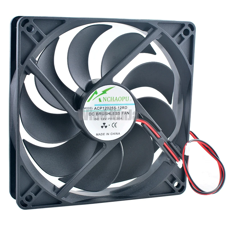 ACP12025S 12cm 120mm ventilador 120x120x25mm DC12V 0.30A 2000rpm ventilador de refrigeración de alta velocidad para fuente de alimentación del chasis