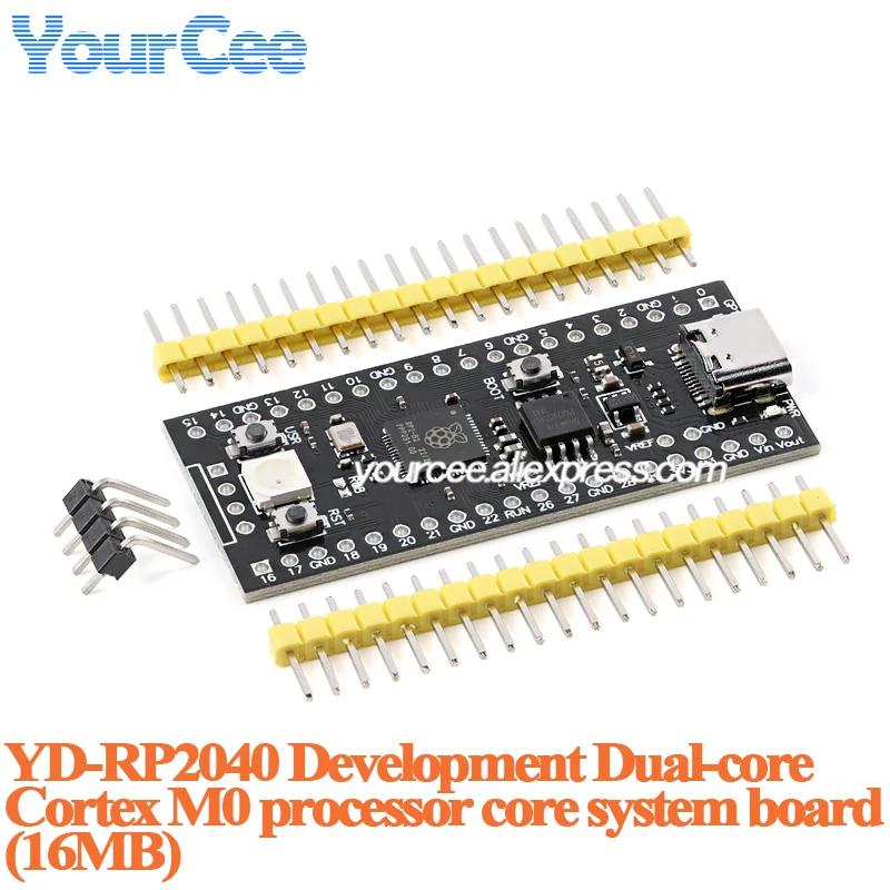 Placa de desarrollo PICO RP2040, procesador de doble núcleo Cortex-M0, 133MHz ARM, 2MB, 4MB, 8MB, 16MB, Pico Mini RP2040, 2 uds./1 ud. - imagen 5
