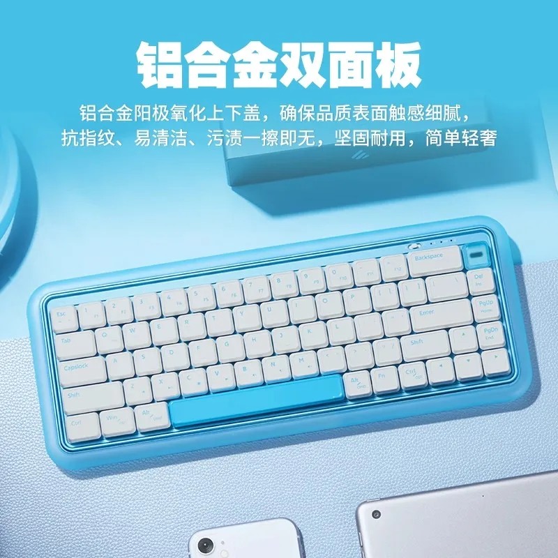 Teclado mecánico DURGOD S230 de 67 teclas, inalámbrico, tres modos, portátil, personalizado, ABS, teclado para juegos de oficina para eje de perfil bajo - imagen 3