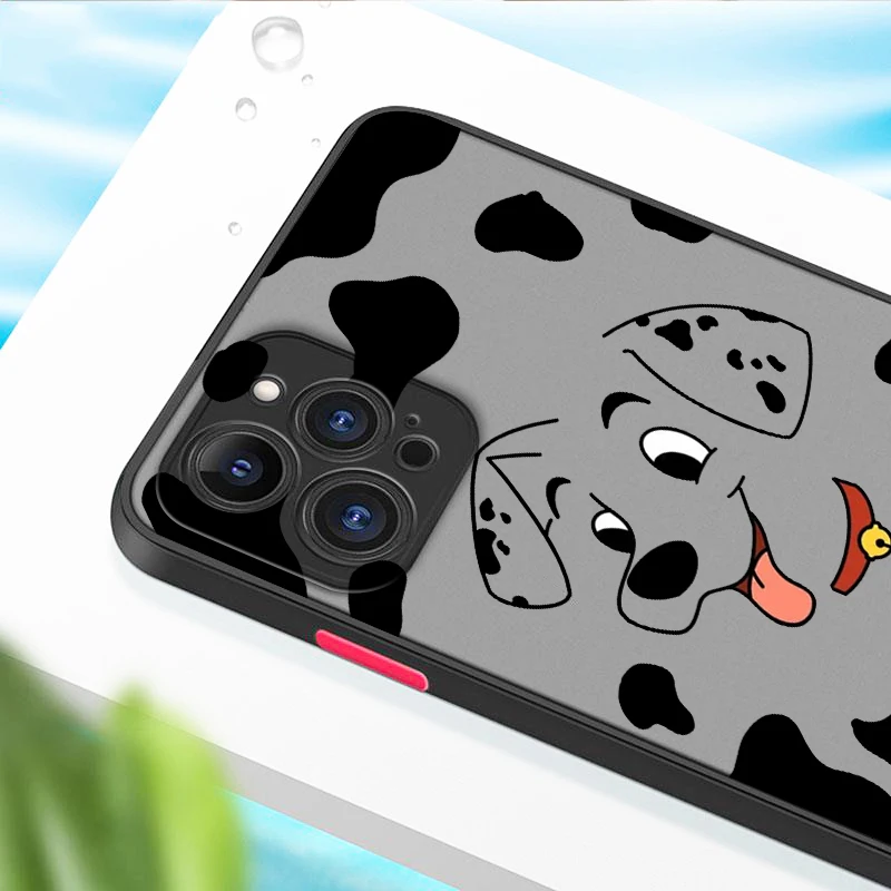 Funda translúcida esmerilada de dálmatas cien uno para iPhone de Apple, 16, 15, 14, 13, 12, 11, XS, XR, X Pro Max Plus, Mini funda de teléfono de TPU - imagen 4