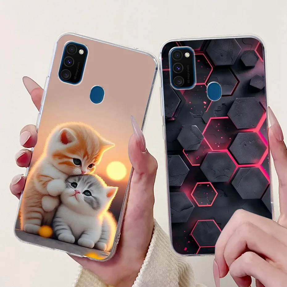 Nuevo diseño de funda de teléfono para Samsung Galaxy M21 M30s, funda trasera delgada de TPU transparente para Samsung M21 M30S, fundas de silicona suave - imagen 4