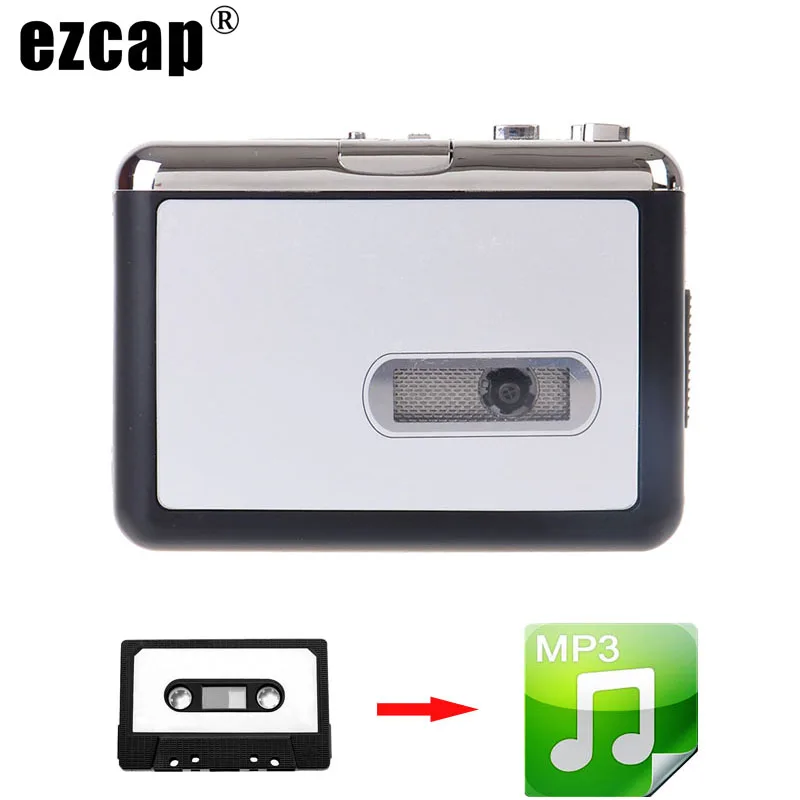 Grabador de captura de Audio de Ezcap218-2 Original, convertidor de cinta de casete USB a MP3, Walkman, reproductor de música, convertir cinta a PC