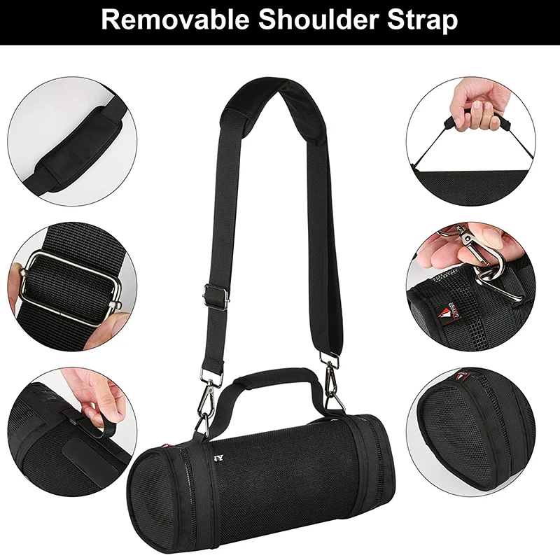 ZOPRORE-funda de viaje con correa de transporte para altavoz Sony SRS-XB43, cubierta protectora de malla de dos lados con correa para el hombro - imagen 2