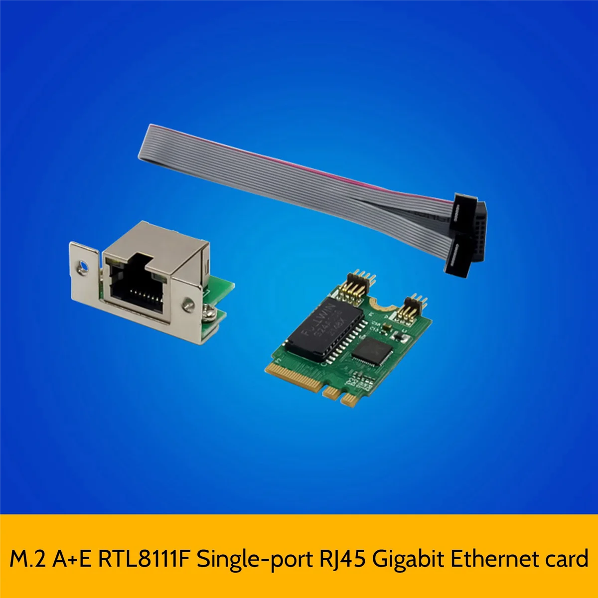 Mini tarjeta de red PCIE M.2 A + E A RTL8111F, tarjeta Gigabit Ethernet de un solo puerto, tarjeta de red Ethernet RJ45, 2 unidades - imagen 2