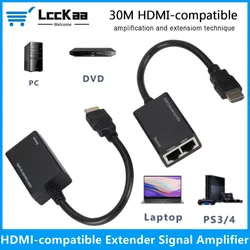 Extensor HDMI sobre RJ45 1080p – Alcance para TV PS4 y STB