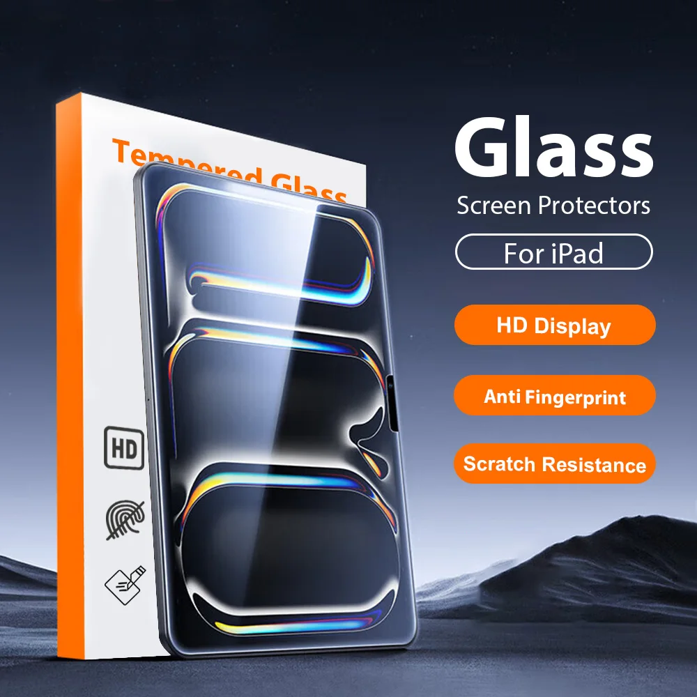 Protector de pantalla de vidrio templado para iPad Air 11 13 2025 4 5 Pro 12,9 M5 M4 10. a generación A16 Mini 6 7 7th 8th 9th 10,2 - imagen 2