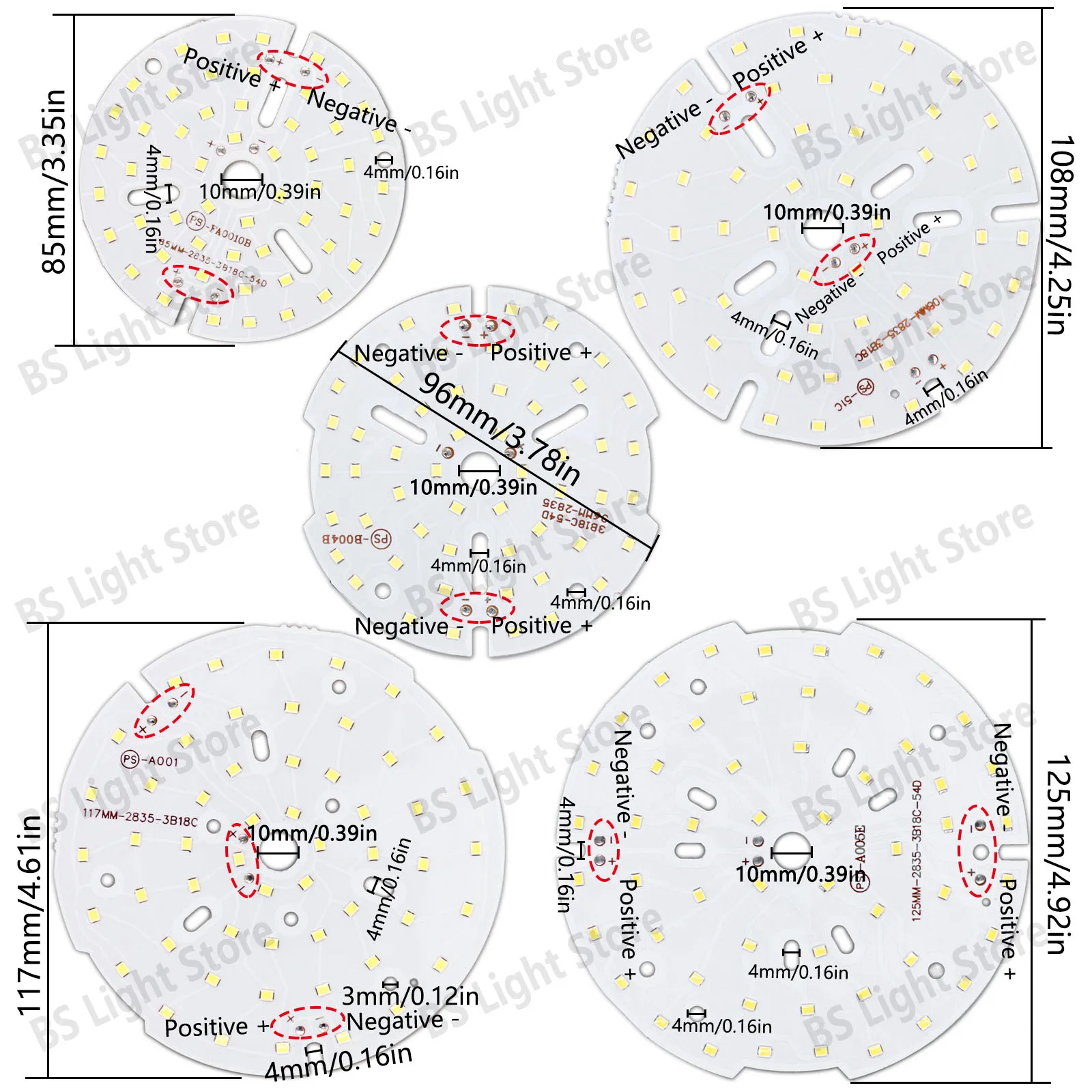 18W LED COB Circular DC54-55V sustrato de aluminio Color cálido blanco neutro 2835 lámpara de cuentas foco tubo bombilla fuente de luz acceso - imagen 2