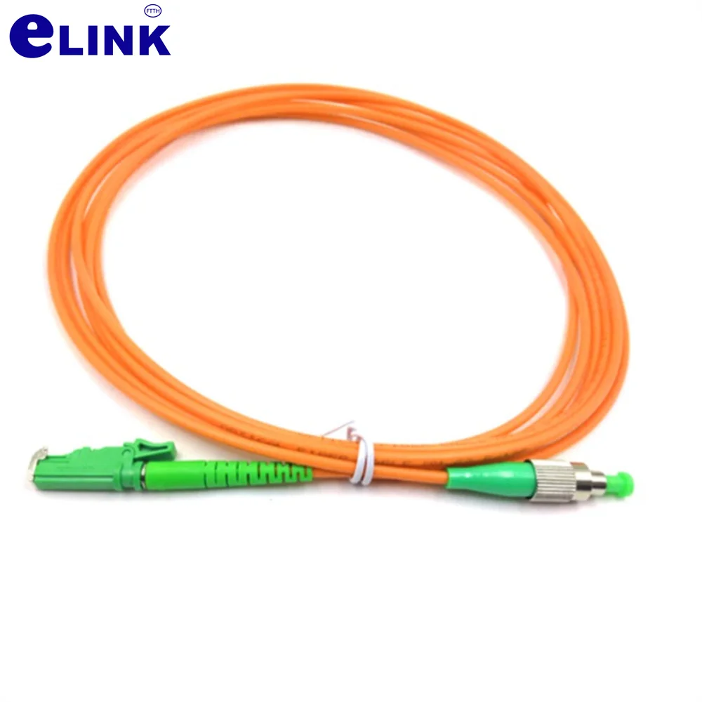Cable de conexión de fibra OM2 1M-100M E2000 simplex LC FC ST APC MM 5m 10m 3m 7m 20m 30m 40m 50m 100m puente óptico SX E2000/APC multimodo