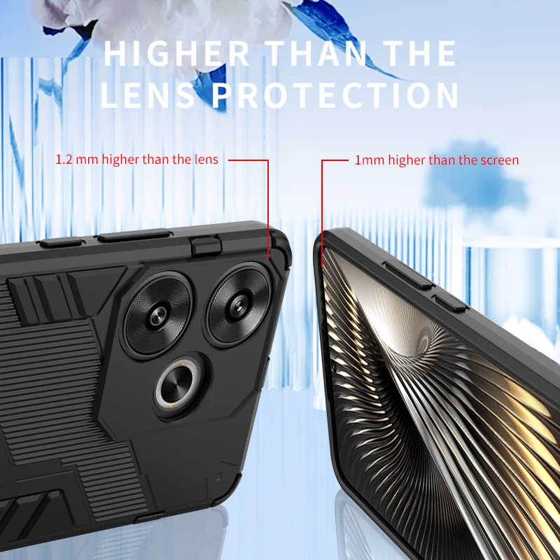 Funda a prueba de golpes para POCO F6 X6 M6 Pro F5 X5 C65 C75 Armor contraportada para Xiaomi 14 Ultra 14T Pro Redmi Note 13 13C 14C Fundas - imagen 5