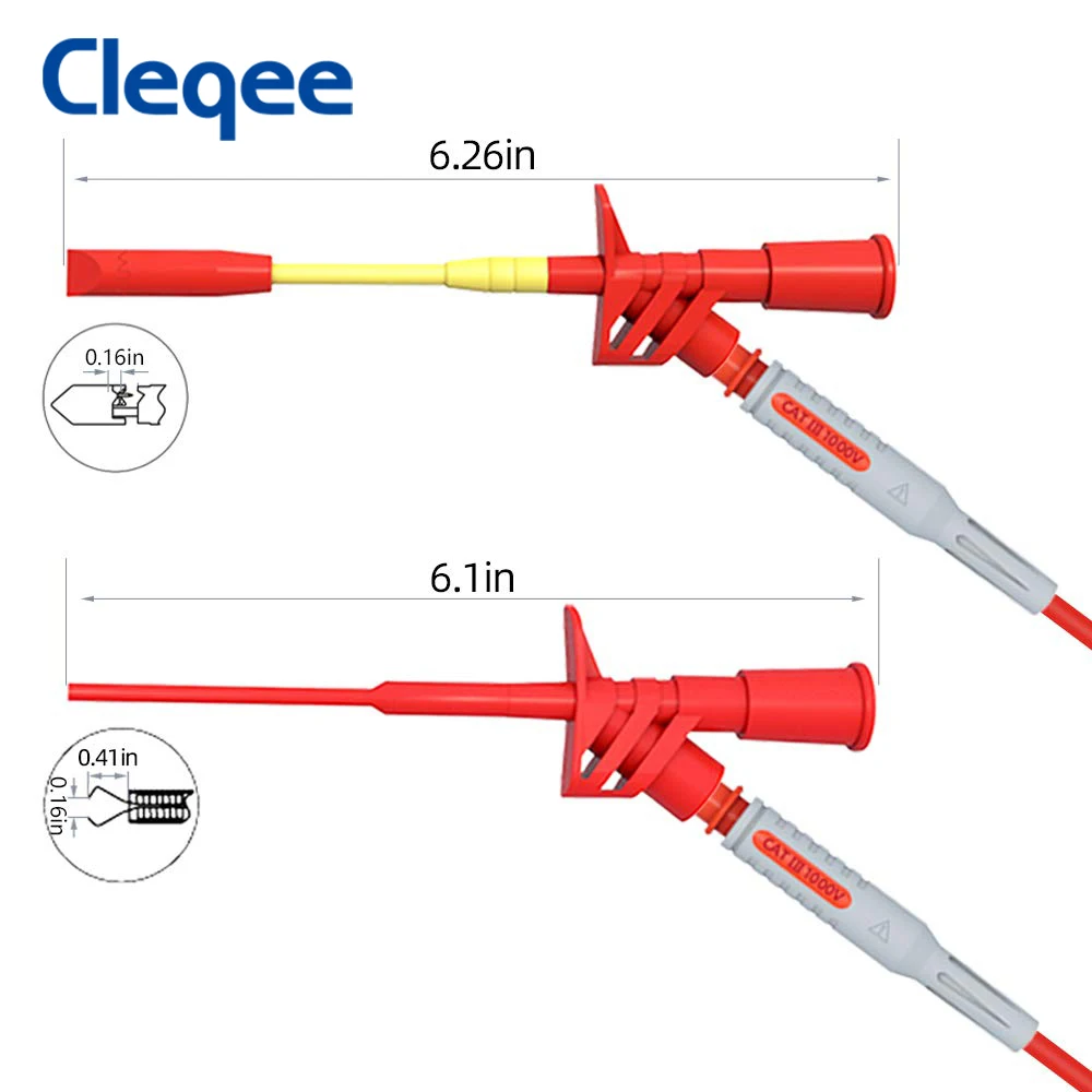 Kit de cables de prueba para multímetro, 28 Uds., pinzas de cocodrilo, sondas de prueba flexibles de alto voltaje, Clip de prueba de perforación de aislamiento reemplazable - imagen 2