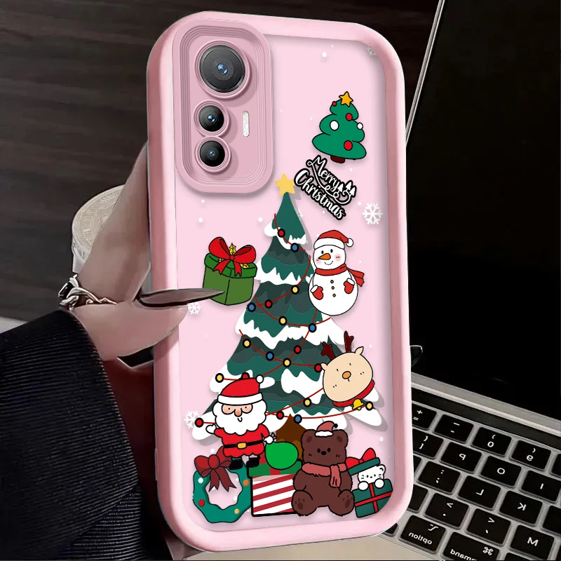 Funda navideña de dibujos animados para Xiaomi Poco X7 X6 X5 X3 NFC F7 F6 F5 F3 M7 M6 Pro 4G 5G Mi 12 11 Lite NE 5G 13T 12T 11T 14T Pro - imagen 3