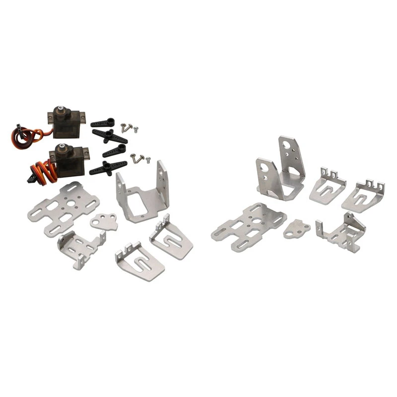 Soporte de cardán para Dron teledirigido, Servo Dual, DC 4,8-5V, 29x29mm, cámara Pan/Tilt, 2 HOT-1Set, 9G, engranaje de dirección para Dron teledirigido FPV, piezas - imagen 2