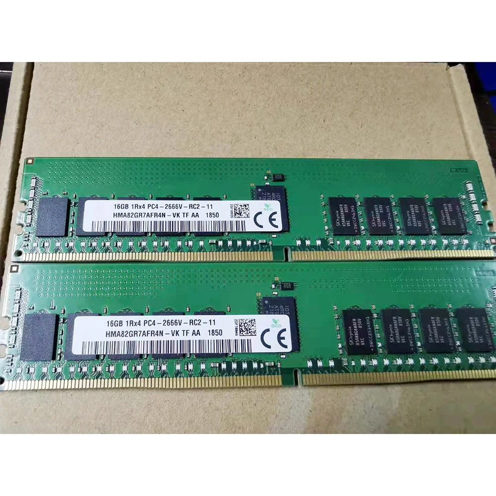 1 Uds 16GB 16G 1RX4 DDR4 2666 PC4-2666V ECC REG HMA82GR7AFRAN-VK memoria RAM - imagen 3