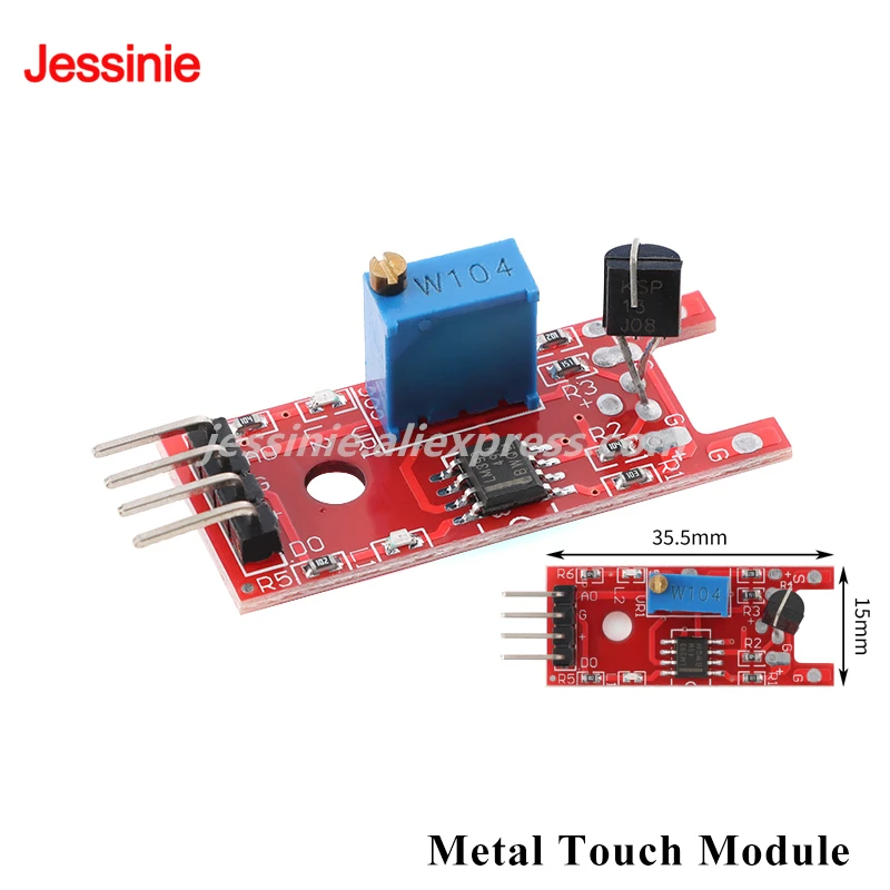 Módulo de Sensor táctil de Metal, placa de circuito táctil de dedo humano, 3,3 V, 5V, bloques de construcción electrónicos DIY, 10 Uds./1 ud.