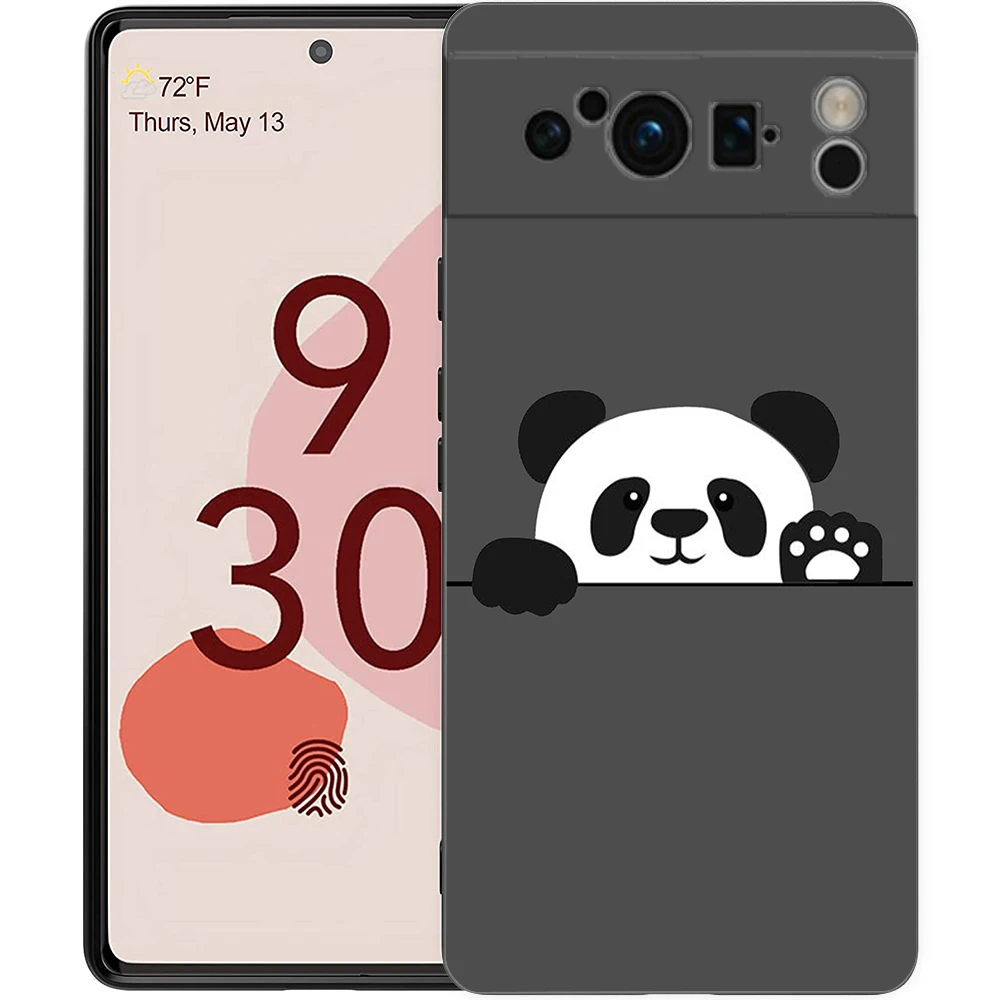 Coque de téléphone en silicone souple pour Google Pixel 8, 7, 6 Pro, 8A, 7A SnapTPU, antichoc, couverture noire, mignon, KrasnoClimbing, bambou - imagen 5
