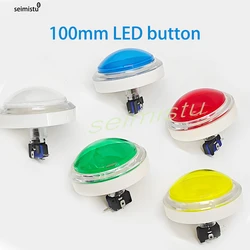 Botón arcade de 100 mm con iluminación LED para máquina recreativa