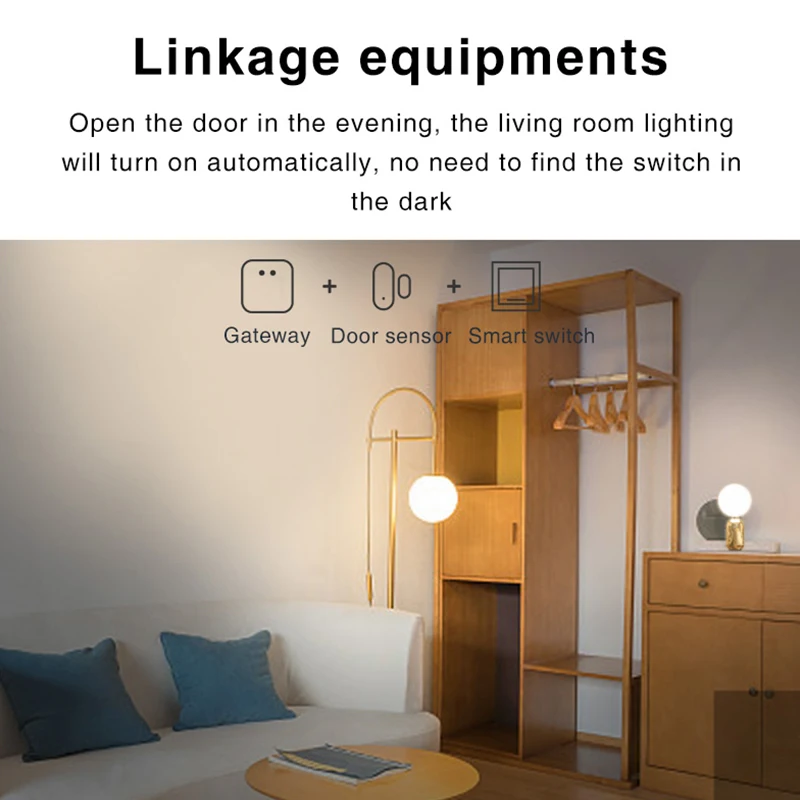 Tuya-Sensor de puerta inteligente Zigbee, Detector de apertura y cierre de puerta y ventana, sistema de seguridad para el hogar inteligente negro, funciona con la aplicación Gateway Smart Life - imagen 5