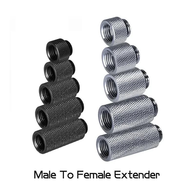 Adaptador extensor macho a hembra, montaje G1/4 10MM-40MM, uso de asiento de extensión para conector de refrigeración por agua AU-EXJ-10