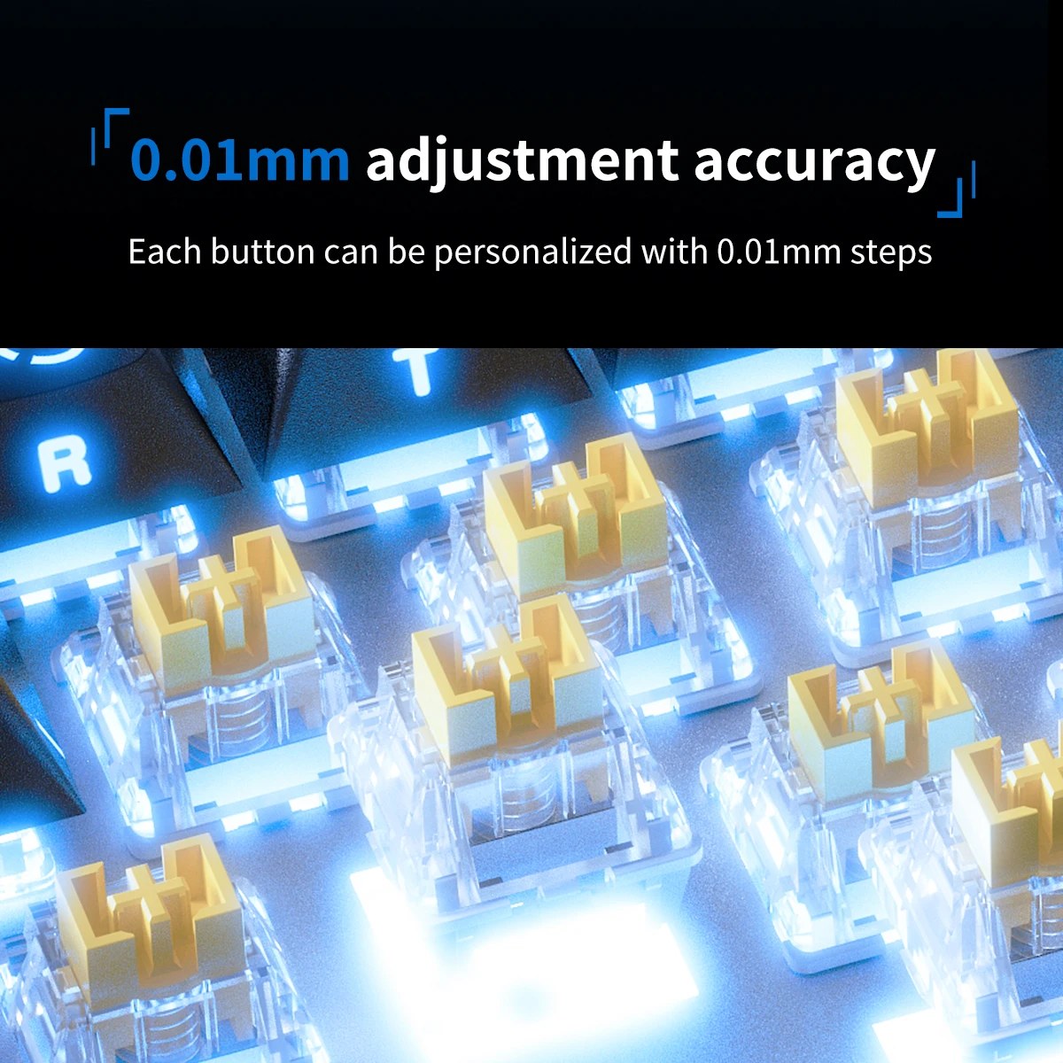 AJAZZ AK820 Max Ultra HE efecto Hall interruptor magnético teclado inalámbrico para juegos E-Sport 8K tasa de orollamiento 2,4G BT conexión DKS RGB - imagen 5