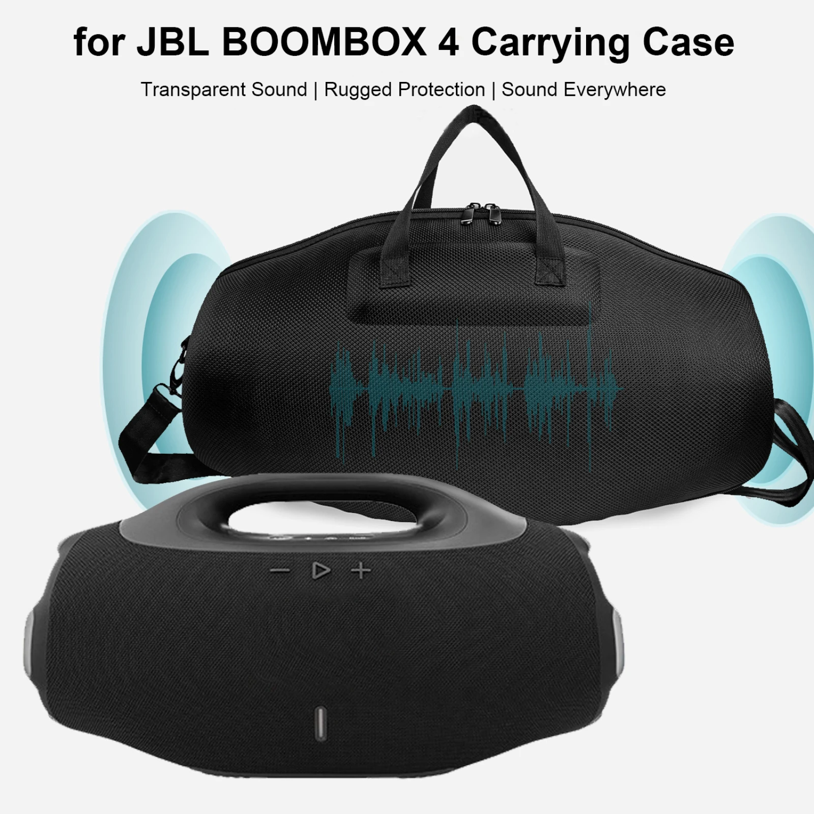 Estuche de transporte para JBL BOOMBOX 4, bolsa de viaje dura de EVA para altavoz, bolsa de almacenamiento para accesorios JBL BOOMBOX 4 - imagen 2