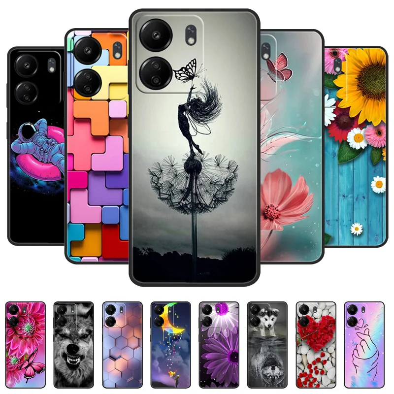 Para Xiaomi Redmi 13C Funda de mármol Funda de teléfono de silicona suave a prueba de golpes TPU Funda para Redmi 13C 13 C Capa protección de impresión bonita