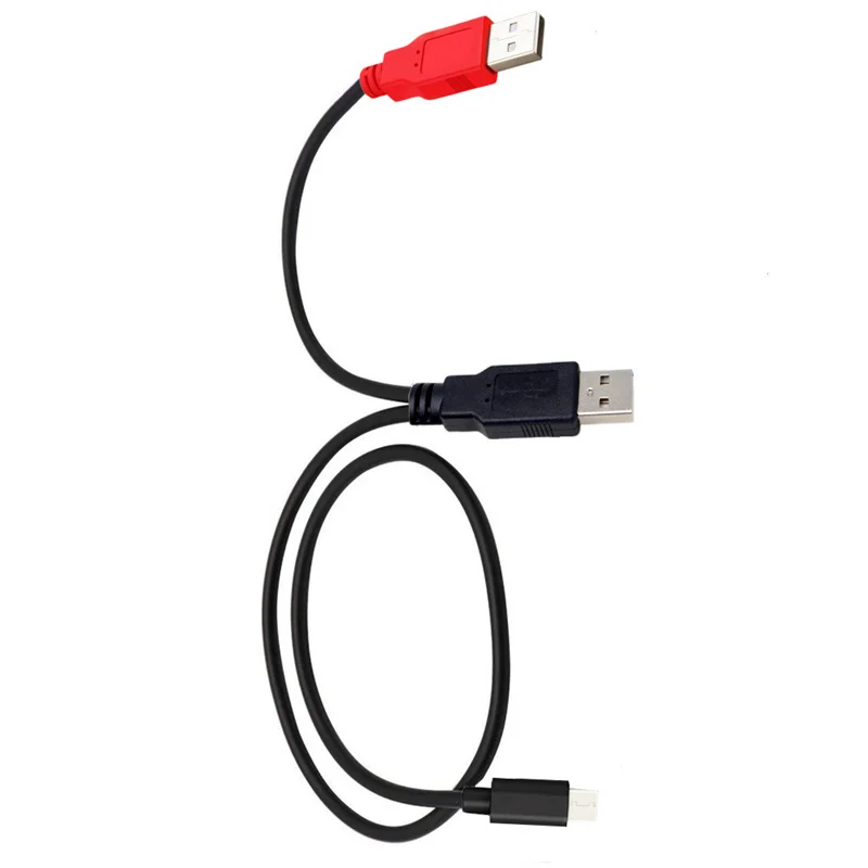Carga de teléfono Android USB2.0 tipo C con interfaz de conector de USB-C de doble cabezal dividida en dos cables de conversión de energía de doble cabezal - imagen 5