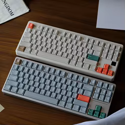 GMK-Juego de teclas de Material moderno, tapas de llave subcama con tinte PBT, perfil de cereza, a prueba de luz, para interruptor MX 68, 75, 87, 96, 980, Alice, 1 Juego